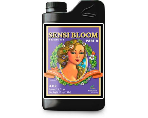 Sensi Bloom Parte A de Advanced Nutrients, fertilizante base de dos partes para la fase de floración.