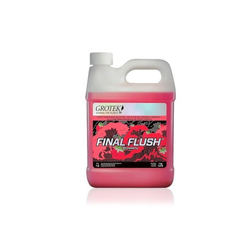 Flores listas para cosechar con colores limpios tras el uso de Grotek Final Flush.