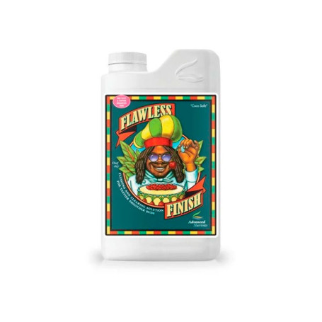 Flawless Finish de Advanced Nutrients, producto para el lavado de raíces y eliminación de impurezas antes de la cosecha.