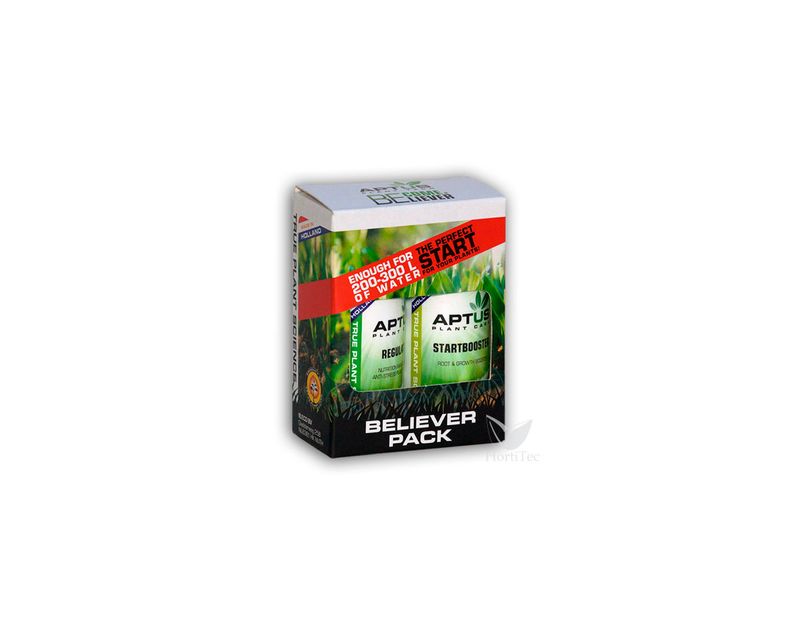 Believer Pack de Aptus Holland, kit de introducción con Regulator y Startbooster para crecimiento y raíces.