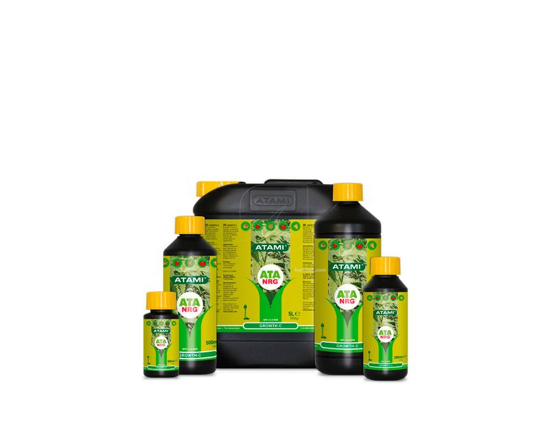 ATA NRG Growth-C de Atami, abono base orgánico para la fase de crecimiento vegetativo.