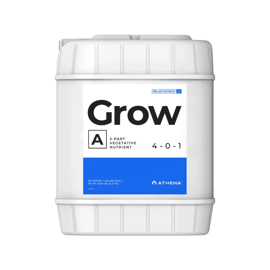 Parte A del sistema de nutrición Athena Grow para el desarrollo de tallos y hojas fuertes.