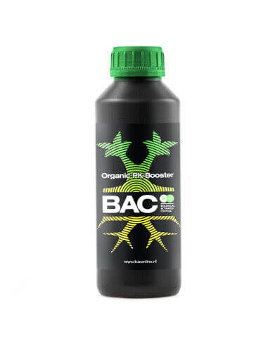 Estimulador orgánico de floración BAC Organic PK Booster para engorde de cogollos.