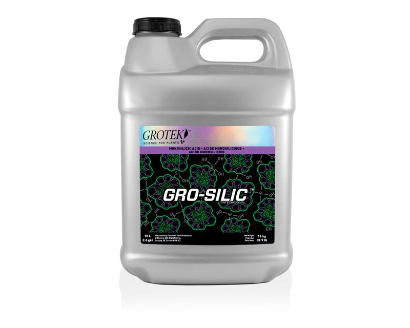 Detalle de una planta con hojas erguidas y tallos robustos gracias al uso de Gro-Silic.