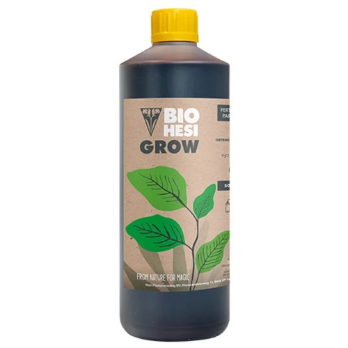 Botella de Bio Hesi Grow, abono líquido orgánico para la fase vegetativa.