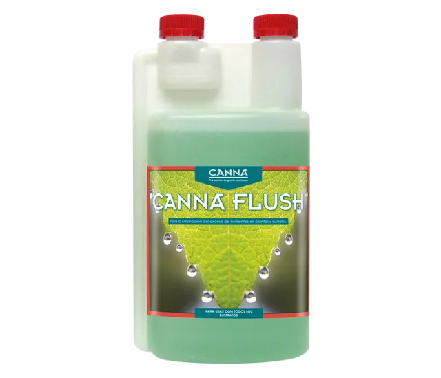Proceso de lavado de raíces con CANNA FLUSH para asegurar una combustión limpia y un sabor óptimo.