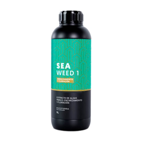Disolución de Sea Weed 1 de Mycoterra en agua para riego profesional.