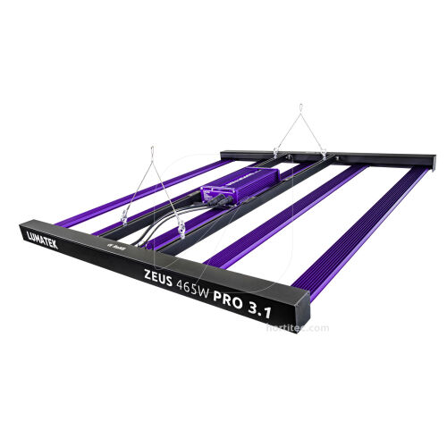 Panel LED Lumatek Zeus 465W Pro 3.1 con 5 barras y espectro completo optimizado.