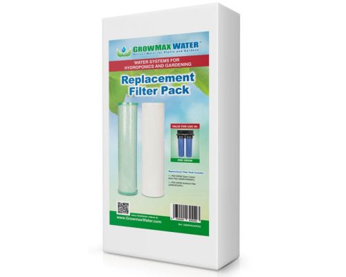 Pack de filtros GrowMax Water que incluye cartucho de sedimentos y carbón activado de alta capacidad para Pro Grow.