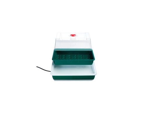 Propagador eléctrico Garland con base calefactada y cúpula de alta transparencia con ventilación.
