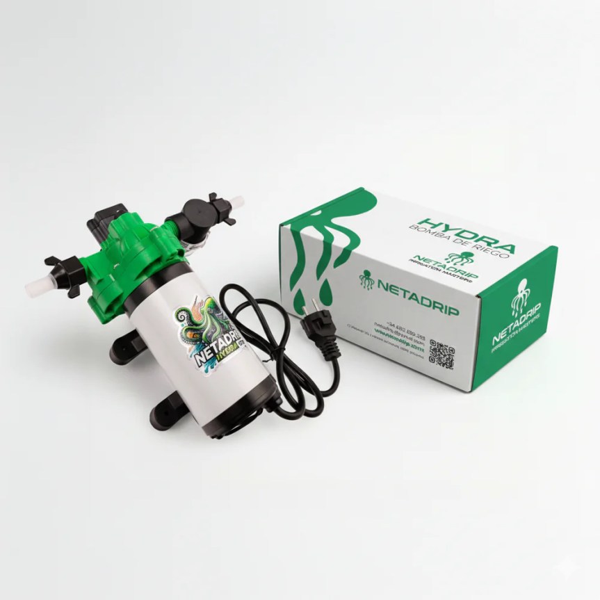 Bomba hidráulica Netadrip Hydra 33 diseñada para sistemas de goteo de alta eficiencia.