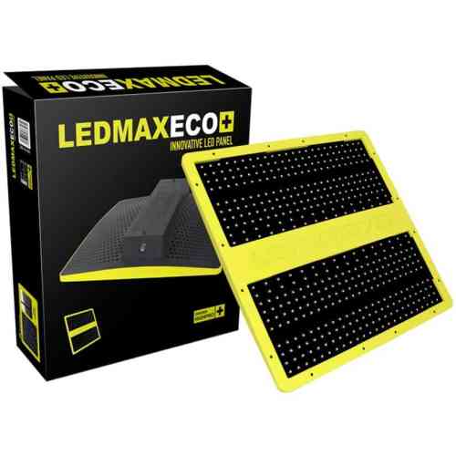 Panel LED Ledmaxeco de Garden Highpro encendido mostrando su espectro optimizado.