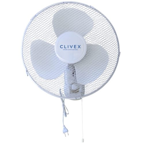Ventilador oscilante de pared Clivex Eco Pared V2 con rejilla de protección y aspas aerodinámicas.