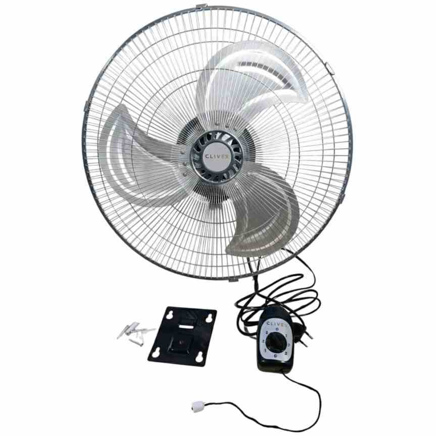 Ventilador industrial Clivex Master de pared con aspas metálicas y motor de alta resistencia.