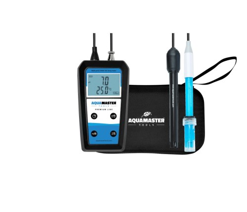 Medidor profesional H600 Pro de Aqua Master Tools con sondas externas para pH y EC.
