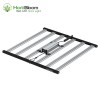 Panel LED Mega Optic 600W con barras de distribución uniforme y disipación pasiva.