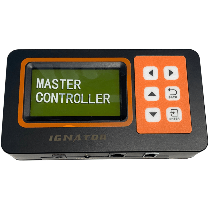 Panel de control digital Ignator LC1 con doble canal para gestión de luminarias de cultivo.